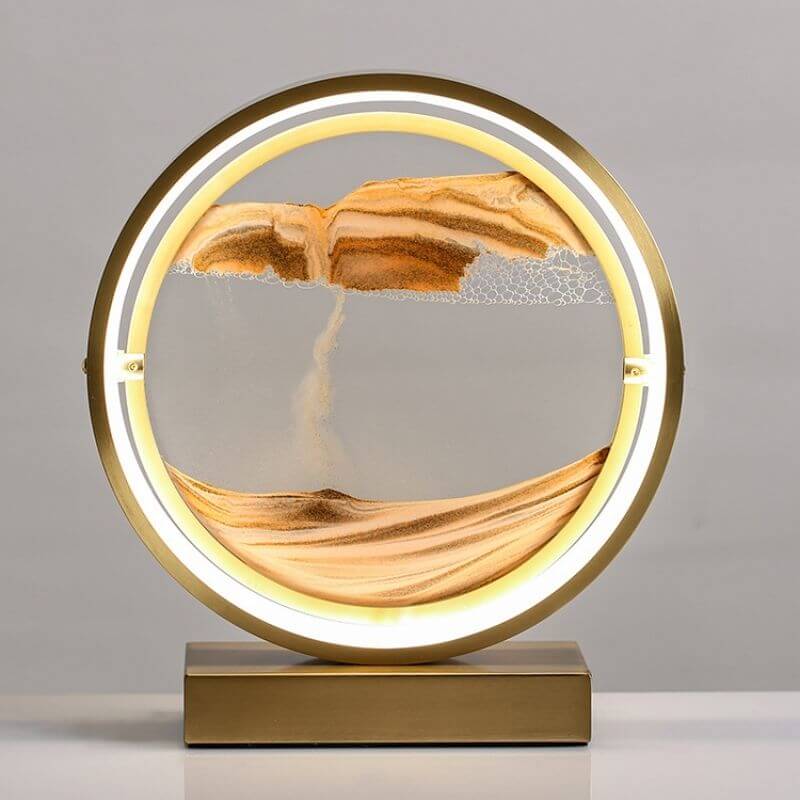 Creative 360° Rotating Quicksand Painting Table Lamp