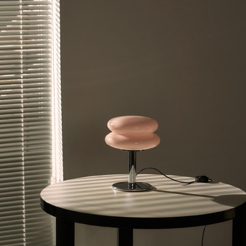 LED Cream Glass Table Lamp