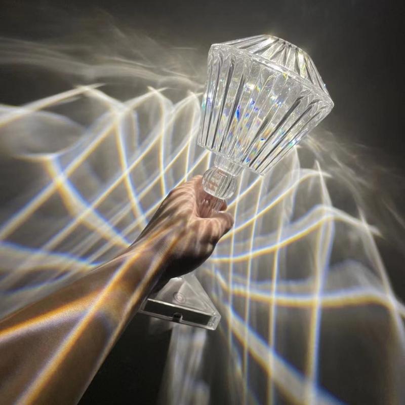 Crystal Diamond Rhombus Table Lamp