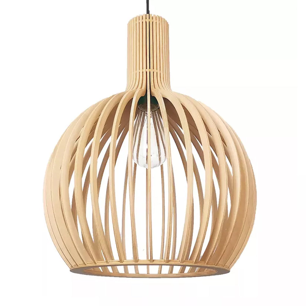 WOW Modern Wooden Pendant Light Fixture Nordic Creative Birdcage Chandelier