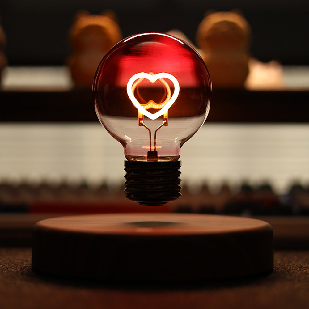 Magnetic Levitation Heart Bulb Night Light