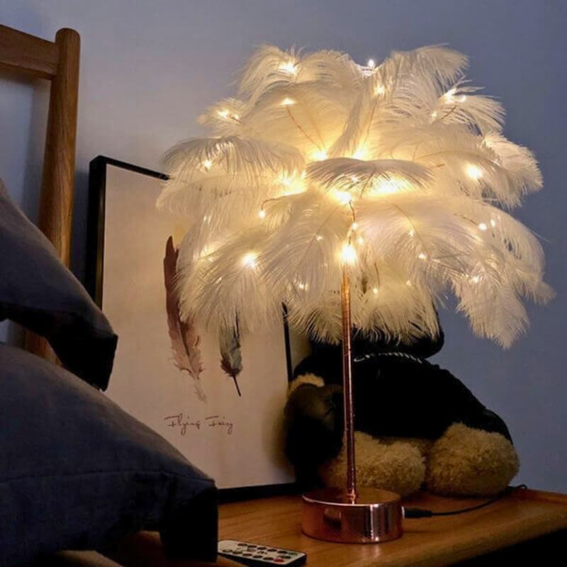 Elegant Feather Lamp