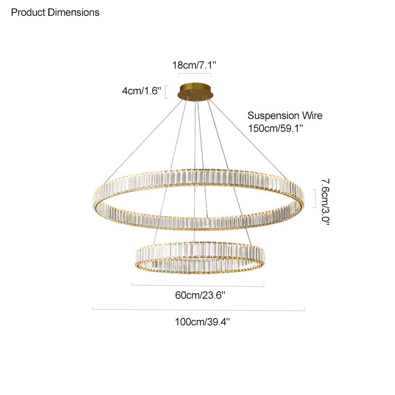 WOW 2 Tier Circular Crystal Chandelier-wow2192
