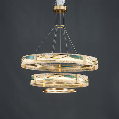 WOW Enamel Tiered Round Chandelier-wow2336