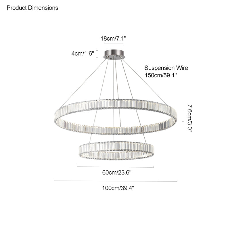 WOW 2 Tier Circular Crystal Chandelier-wow2192