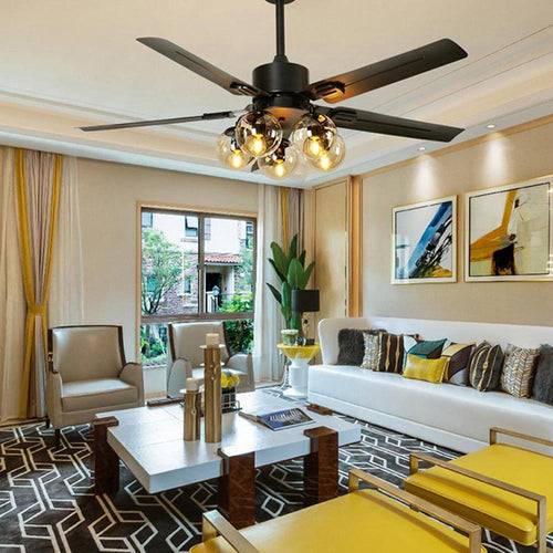 WOW Black Vintage Ceiling Fan